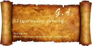 Gligorovics Arnold névjegykártya